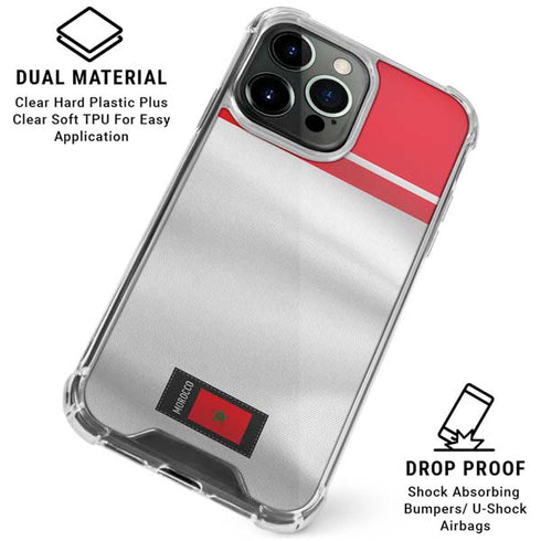 Morocco Soccer Flag iPhone 16 Pro Clear Case
